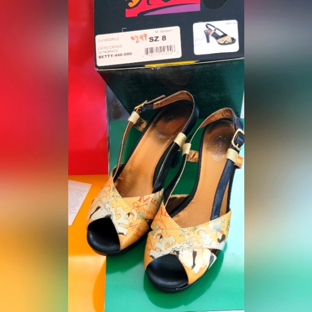 Elegant ICON  Women's Open-Toe Heels . NIB